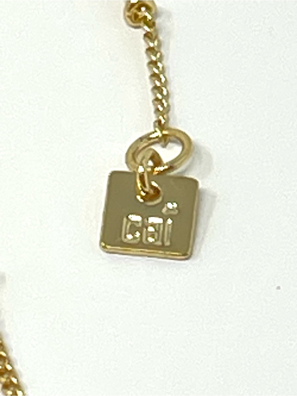 New Anthropologie x CAI Sunburst Stone Initial Necklace L - Picture 7 of 7